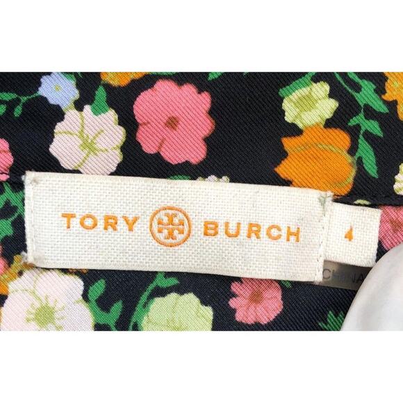 Women’s Tory Burch 100% Silk Floral Dress Size 4 –‎ Sleeveless Spring/Summer 🌼 - Picture 2 of 4